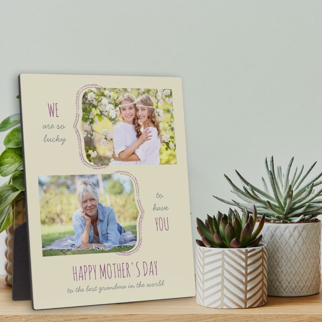 Happy Mthers Day Oma Curly Bracket 2 Foto Fotoplatte (Von Creator hochgeladen)