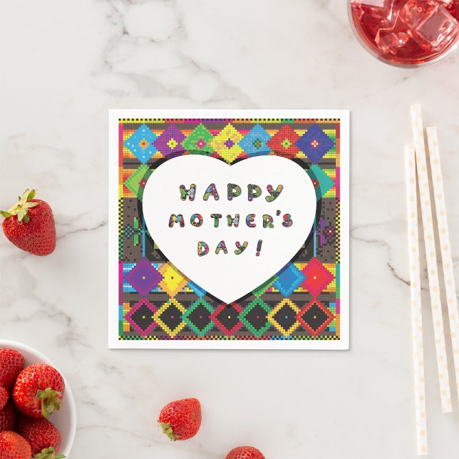 Happy Mthers Day Paper Napkins Serviette (Von Creator hochgeladen)