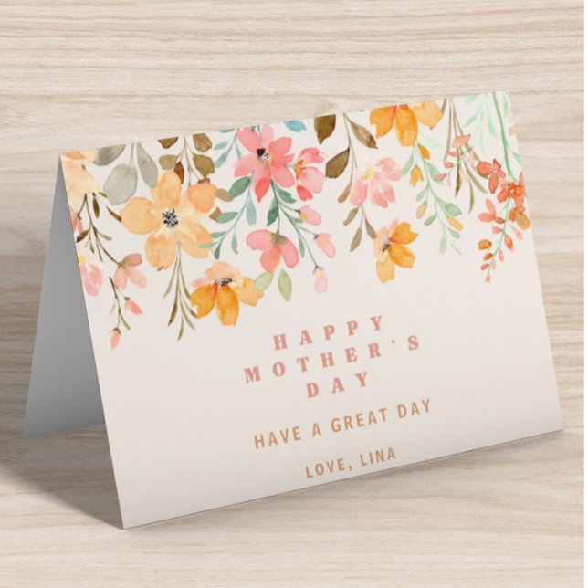 Happy Mthers Day Pink Watercolor Blume (Von Creator hochgeladen)