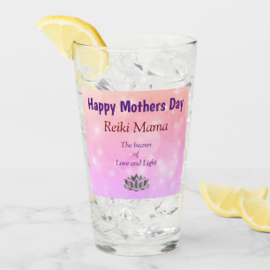 Happy Mthers Day Reiki Mama Design Glas