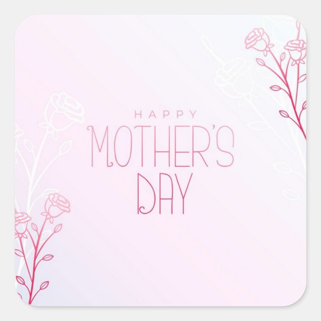 Happy Mthers Day Sticker (Vorderseite)