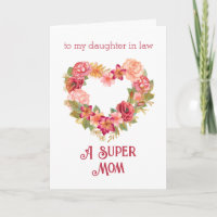 Happy Mthers Day to Daughter in Law Heart Blume