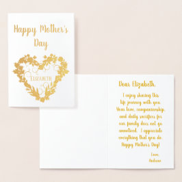 Happy Mthers Day to my Ehefrau Folienkarte