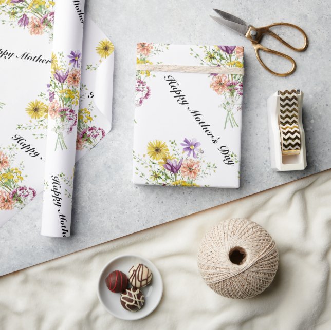 Happy Mthers Day Wrapping Paper Geschenkpapier (Kunsthandwerk)