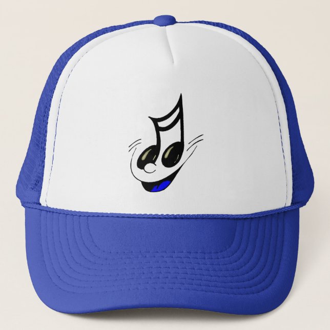 Happy Music Key Hat Truckerkappe (Vorderseite)