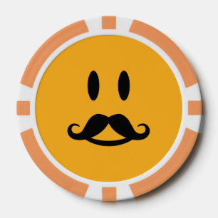 Happy Mustache Poker Chips