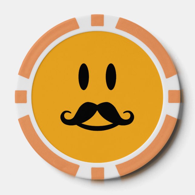 Happy Mustache Poker Chips (Vorderseite)