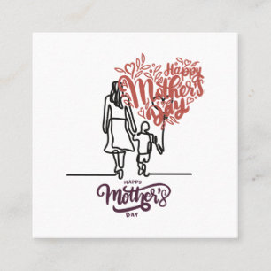 Happy Mutter-Day Design für Mütter Quadratische Visitenkarte