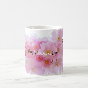 Happy Mütter Day Pink Cherry Tree Kaffeetasse
