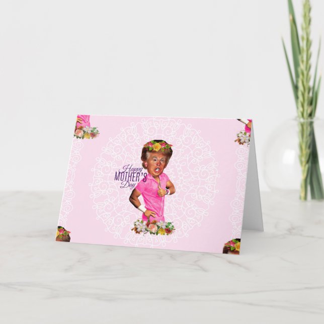 Happy Mütter Day Trump Karte (Vorderseite)