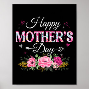 Happy Mütter Tag Blumengeschenke für Mama Oma Mama Poster