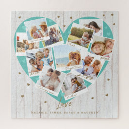 Happy Mutter Tag Liebe Herz Form Foto Collage Puzzle