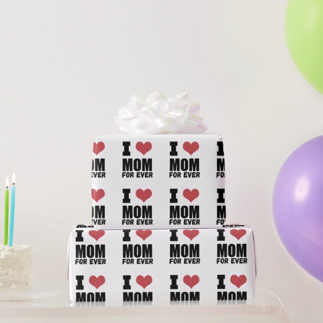 Happy Mütter Tag Liebe Mama für immer Geschenkpapier (Partygeschenke)
