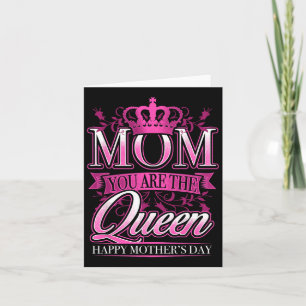 Happy Mütter Tag Mama Sie sind die Queen Pink Grap Karte