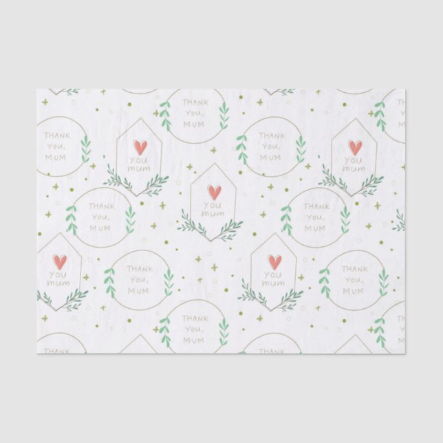 Happy Mütter Tag Muster Geschenke und Geschenke Seidenpapier (Vorderseite)