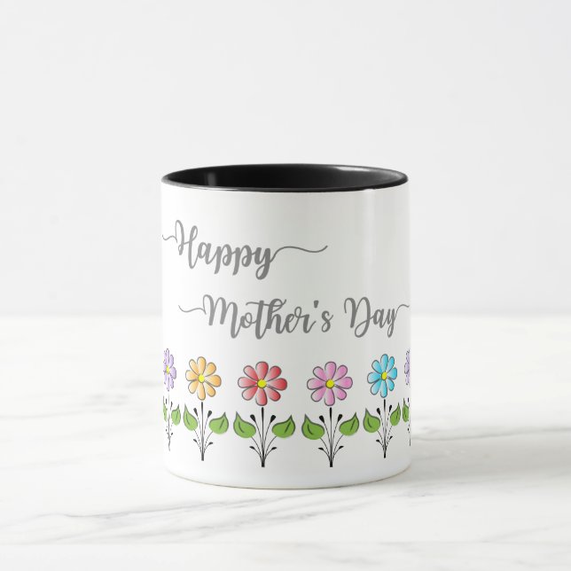 Happy-Mütter-Tage, Blume, Liebe Sie Mama Tasse (Zentrum)