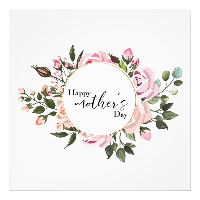 Happy Mutter's day Blume Fotodruck (Vorne)