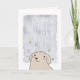 Happy Mutter's Day dog mom Mother's Day card Karte