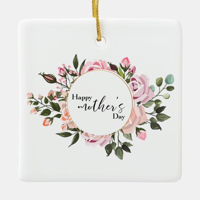 Happy Mutter's day Foil Card Keramikornament (Vorderseite)