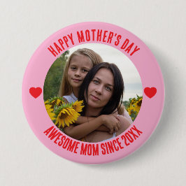 Happy Mutter's Day I Liebe you Mom Button