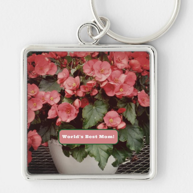 HAPPY MUTTER'S DAY KEY CHAIN /LARGE,SQUARE SCHLÜSSELANHÄNGER (Vorne)