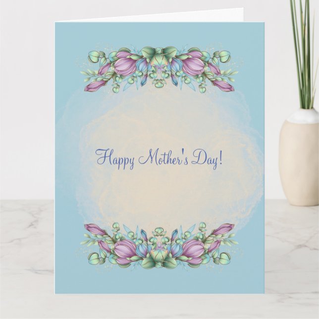 HAPPY MUTTER'S DAY (LIGHT BLUE) CARD KARTE (Vorderseite)