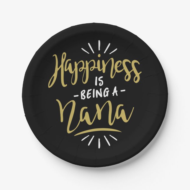 Happy Nana Pappteller (Vorderseite)