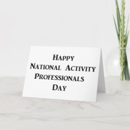 Happy National Activity Professionals Day Karte