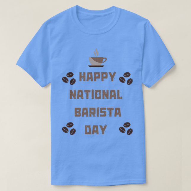 Happy national barista day Premium Classic TShirt (Design vorne)