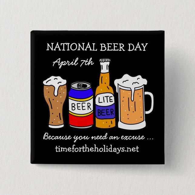 Happy National Beer Day - 7. April Button (Vorderseite)