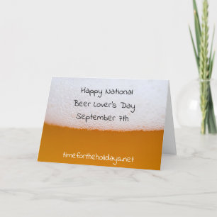 Happy National Beer Lover's Day, Funny Holidays Karte