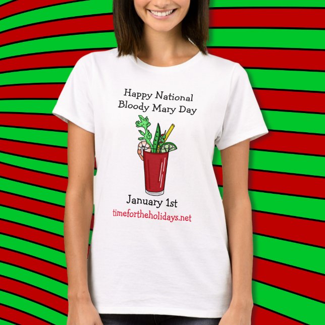 Happy National Bloody Mary Day 1. Januar T-Shirt (Von Creator hochgeladen)