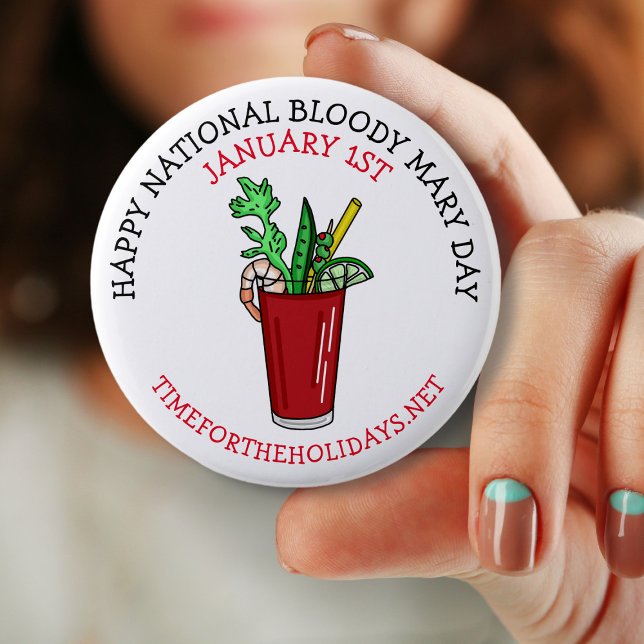 Happy National Bloody Mary Day Januar Button (Von Creator hochgeladen)