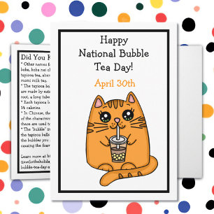 Happy National Bubble Tea Day - 30. April Karte