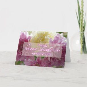Happy National Carnation Day Blank Card Karte