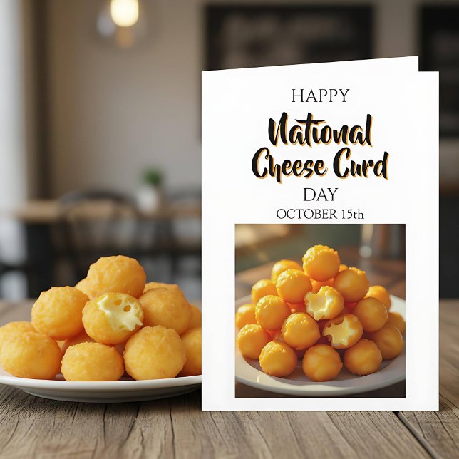 Happy National Cheese Curd Day | 15. Oktober Karte (Von Creator hochgeladen)