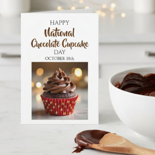 Happy National Chocolate Cupcake Day Karte