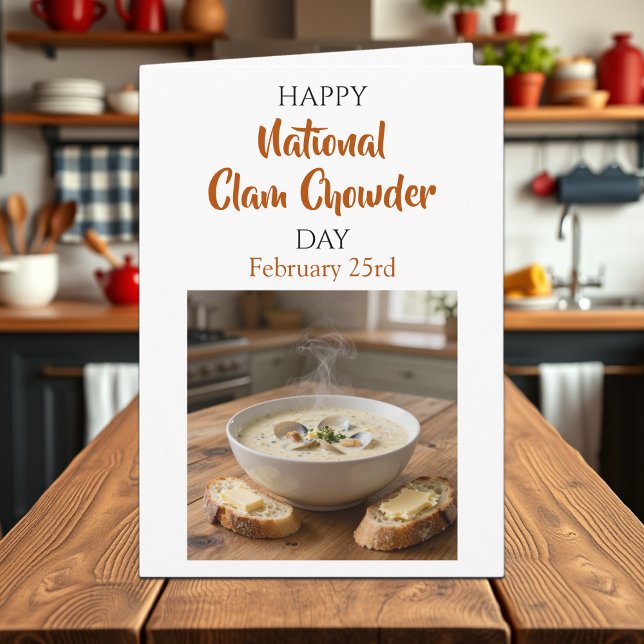 Happy National Clam Chowder Day | Feb 25th Karte (Von Creator hochgeladen)