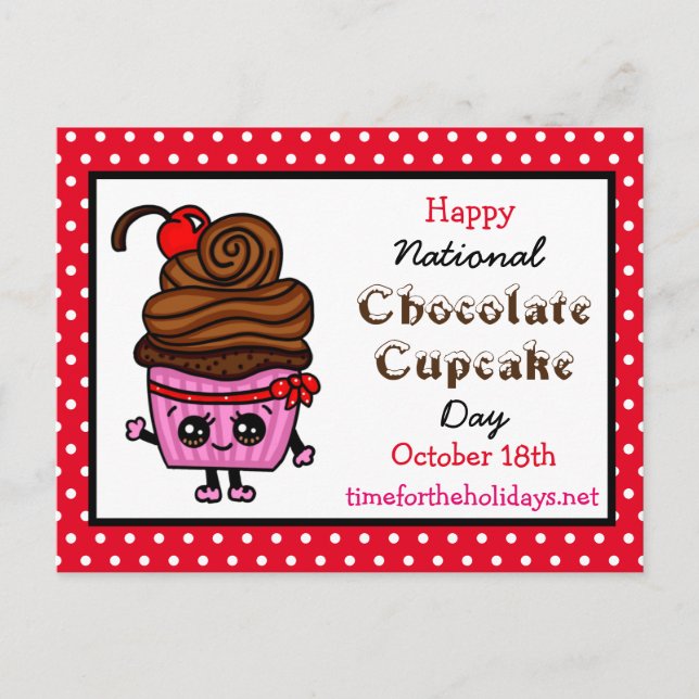Happy National Cupcake Day - 18. Oktober Postkarte (Vorderseite)