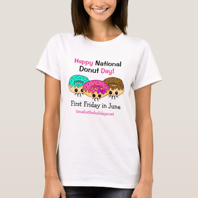 Happy National Donut Day T-Shirt (Vorderseite)