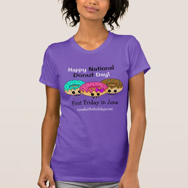Happy National Donut Day T-Shirt (Vorderseite)