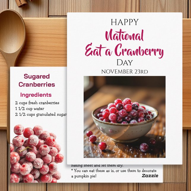 Happy National Eat a Cranberry Day | Nov 23rd Postkarte (Von Creator hochgeladen)