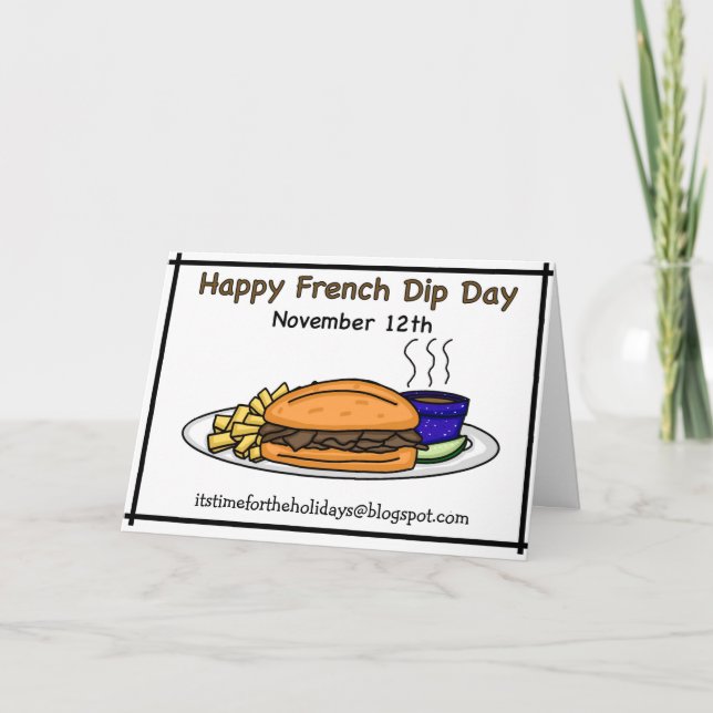 Happy National French Dip Day - November 12th   Karte (Vorderseite)