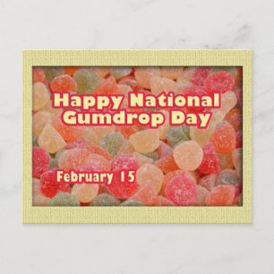 Happy National Gumdrop Day 15. Februar Postkarte