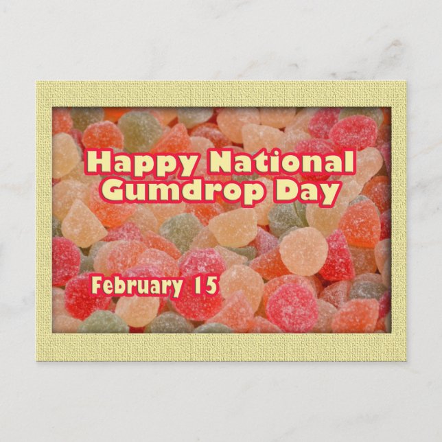 Happy National Gumdrop Day 15. Februar Postkarte (Vorderseite)