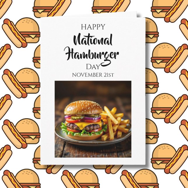 Happy National Hamburger Day | Dec 21st Karte (Von Creator hochgeladen)