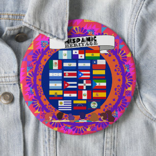 Happy National Hispanic Heritage Month School Button
