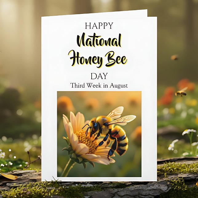 Happy National Honey Bee Day! Karte (Von Creator hochgeladen)