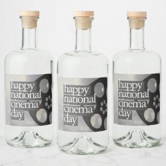 Happy National Kino Day Alkoholflaschenetikett