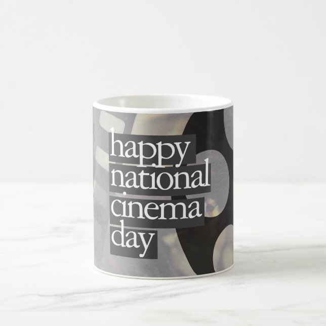 Happy National Kino Day Kaffeetasse (Mittel)